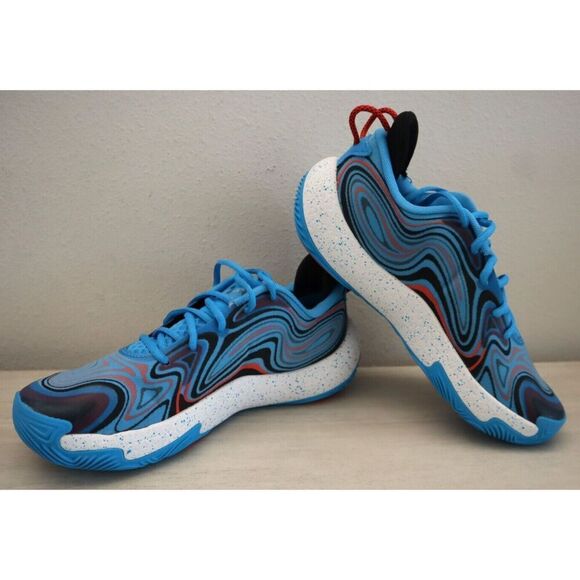 Under Armour 3027259-400 Men's 9.5 Women's 11 Blue/Red Spawn 6 Basketball Shoes - Picture 2 of 7